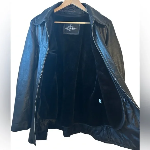 Genuine Leather Women’s Coat Oscar Piel Perfect Leather USA Mob Wife - Picture 3 of 11